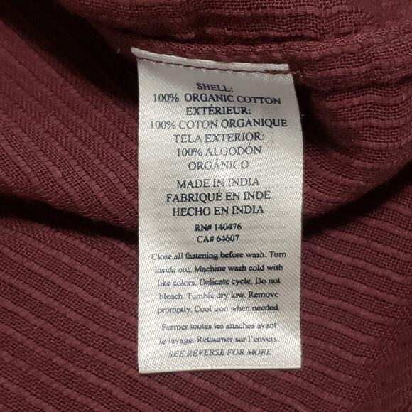 Faherty Womens Willa Blouse Catawaba Grape Purple Sz Medium Boho Peasant Classic - Picture 10 of 15